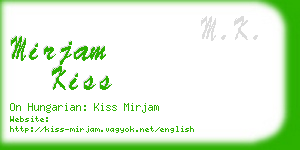 mirjam kiss business card